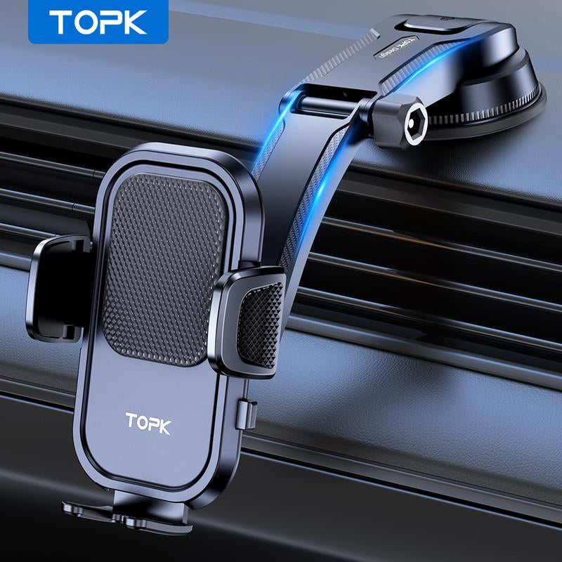 Multifunctional Foldable Car Phone Holder, Phone Stand, Car Phone Mount for Most Smartphones, Car Navigation Bracket with 360° Rotation Suction Cup, Cellphone Phone Holder for Car, Car Accessories, Men Gifts