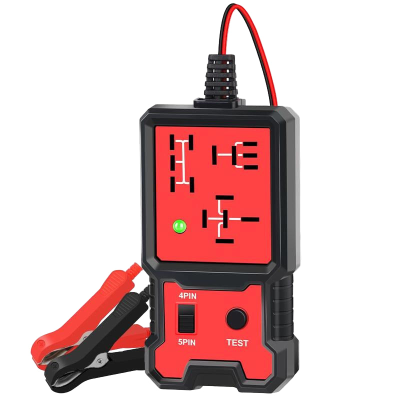 Car Automotive Circuit Tester, Car Relay Tester, Portable Vehicle Battery Diagnostic Checker Tool, Professional Vehicle Diagnostic Tool, OBD Scanner, Red, with LED Indicator