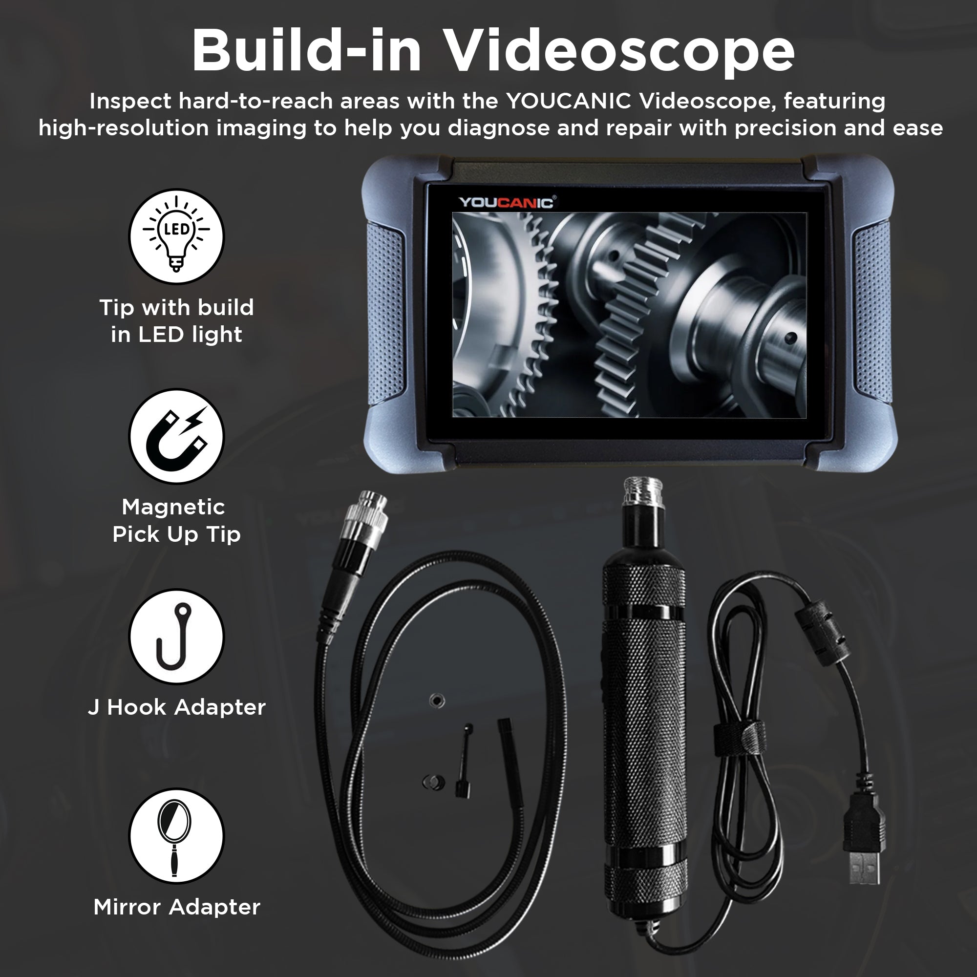 🇺🇸 YOUCANIC UCAN-II-B PRO Full System Diagnostic Scanner + Videoscope