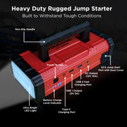YOUCANIC Pro 6000A jump starter LED flashlight with SOS mode