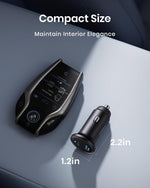 66W USB-C and USB-A Fast Charging Car Charger, PD QC3.0 Cigarette Lighter Adapter for iPhone 16/15/14 Pro Max, Samsung Galaxy S25/S24/S23, and iPad Pro
