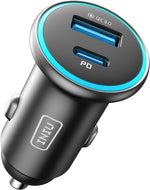 66W USB-C and USB-A Fast Charging Car Charger, PD QC3.0 Cigarette Lighter Adapter for iPhone 16/15/14 Pro Max, Samsung Galaxy S25/S24/S23, and iPad Pro
