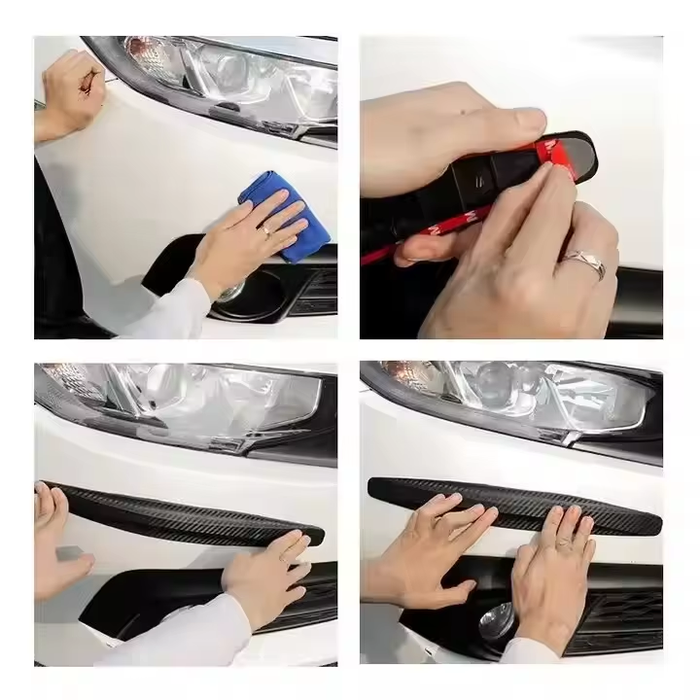 2pcs Car Bumper Protector Strips – Universal Car Scratch Guards, Anti-Collision Corner Stickers, Auto Protection Strips