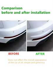 Bumper protector strip size and shape