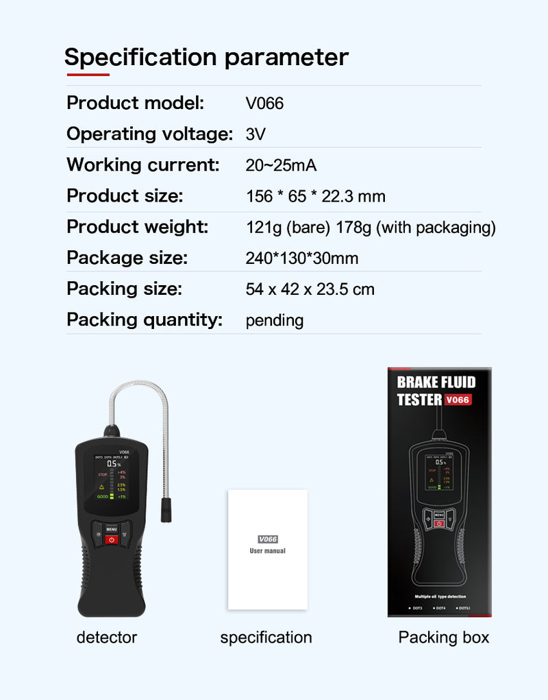 Brake fluid tester features, product image 7