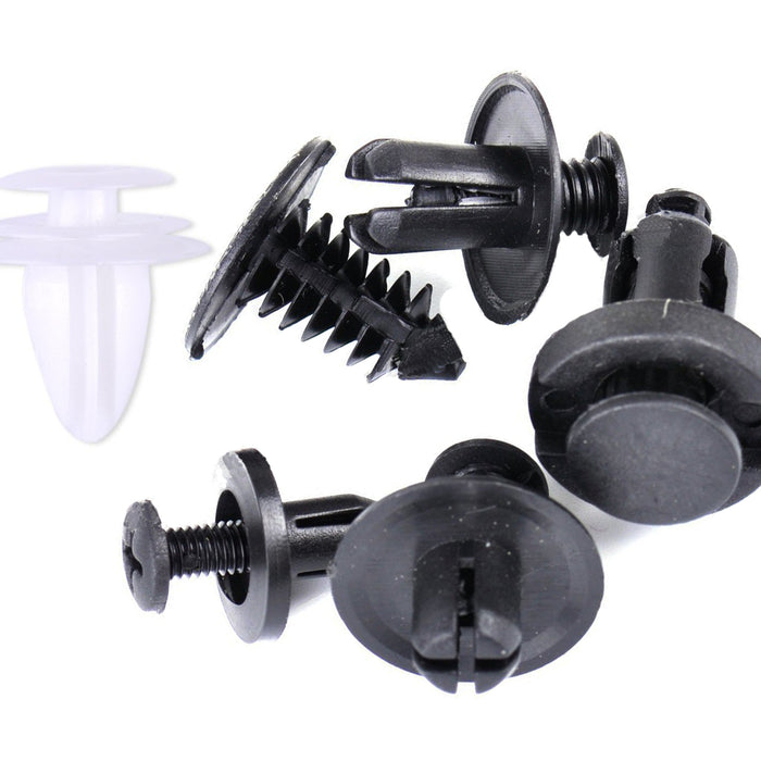 100pcs Auto Fastener Clip Kit – 6 Sizes Car Body Push Retainer Rivet Bumper Door Trim Panel Clips
