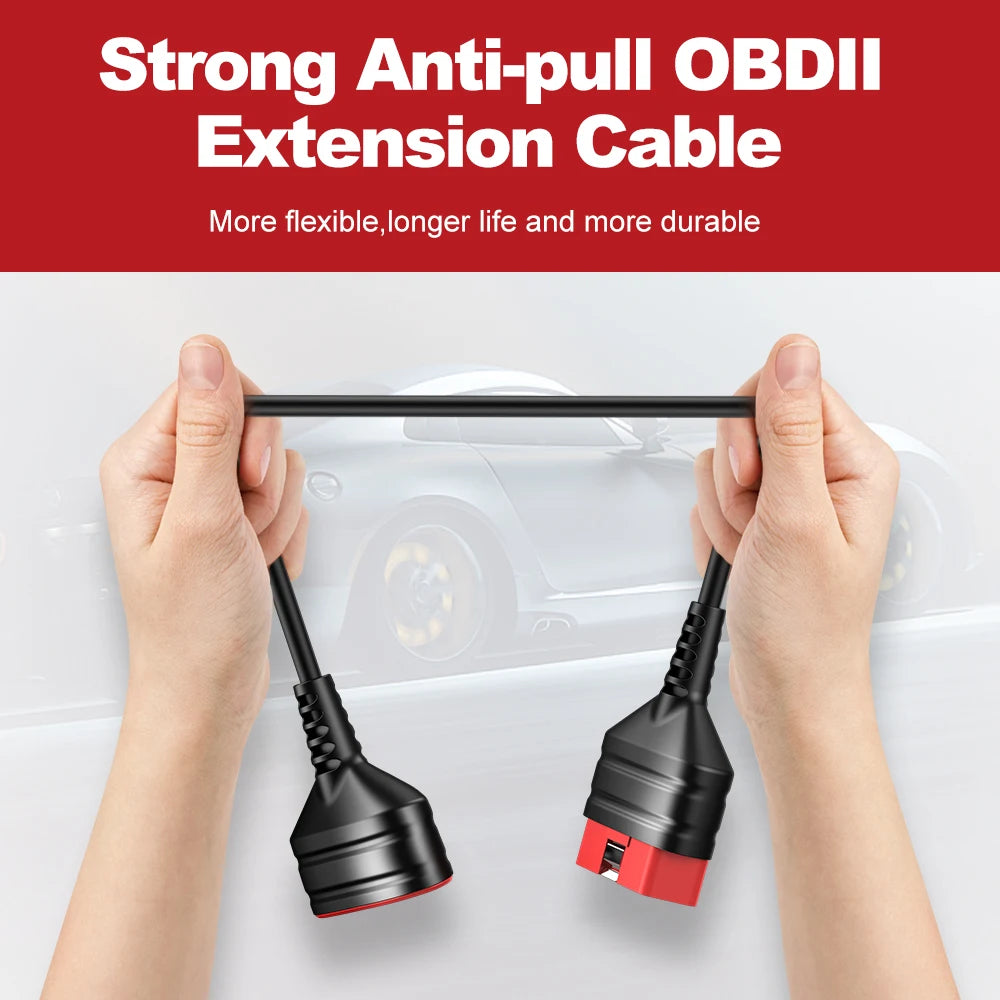 OBD2 Extension Cable 16 Pin Male to Female Car Diagnostic Extender Cable Automotive Adapter Cord Universal