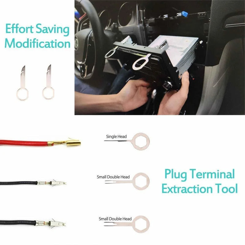 Metal clip puller and nylon pry tools from the trim removal kit