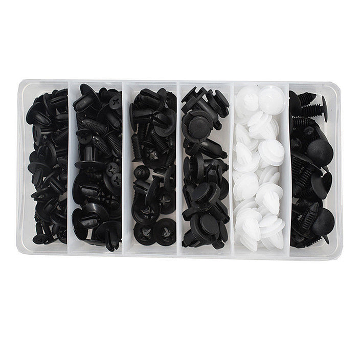 100pcs Auto Fastener Clip Kit – 6 Sizes Car Body Push Retainer Rivet Bumper Door Trim Panel Clips