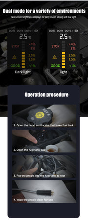 Brake fluid tester features and display, product image 4