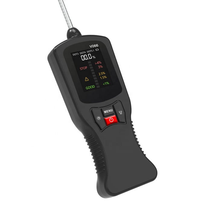 Brake Fluid Tester with High-Resolution Display, Universal Probe & Alarm – Tests DOT3, DOT4, DOT5.1
