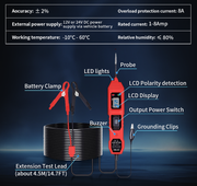 Automotive circuit tester pen with LCD, product image 14