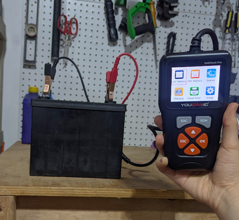 Herramienta de prueba de sistema de carga, alternador y batería de 12 V YOUCANIC