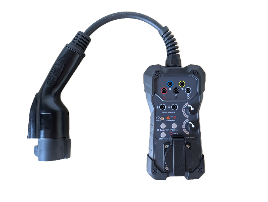 EVSE Charger Tester for J1772 Type 1 | Portable EV Charging Station Test Equipment with CP/PP Simulation & GFCI Test