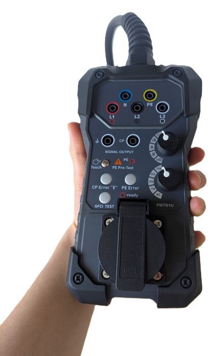 EVSE Charger Tester for J1772 Type 1 | Portable EV Charging Station Test Equipment with CP/PP Simulation & GFCI Test