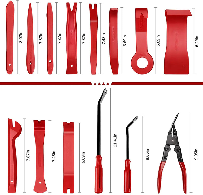 Automotive panel removal tool shapes for edges and curves