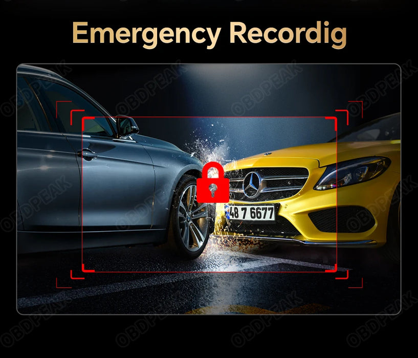 WiFi 3 Channel 4K 11.26 Inch Rearview Mirror Three Way Dash Cam Inside Vehicle Camera DVRs Video Recorder Infrared Night Vision