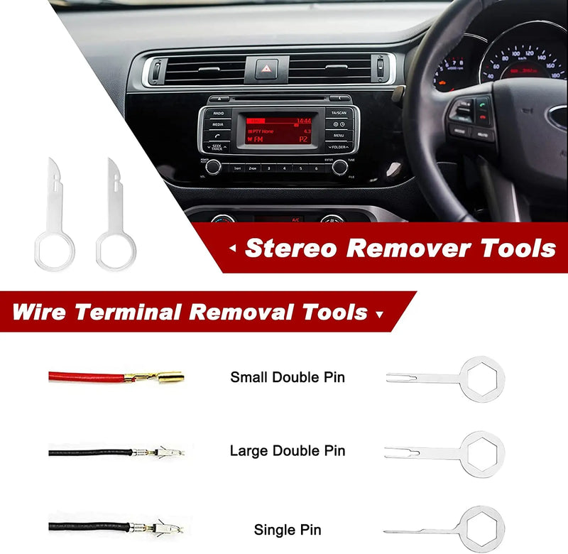 Nylon and metal trim removal tools from the 38 piece kit