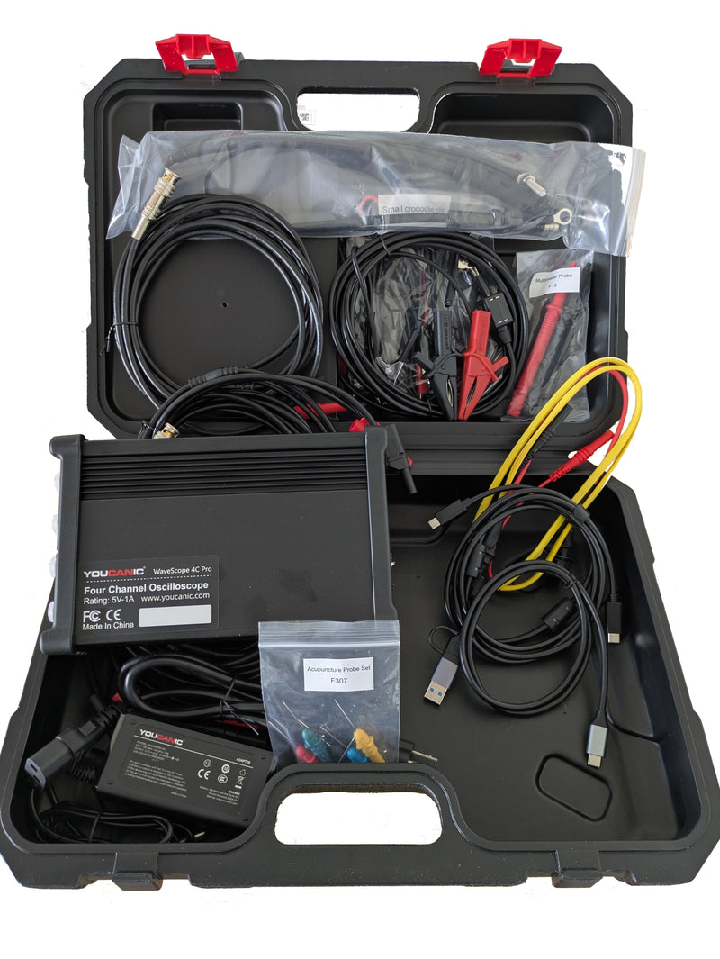 YOUCANIC WaveScope 4C Pro — Automotive 4-Channel Diagnostic Oscilloscope (100 MHz | 1 GSa/s)