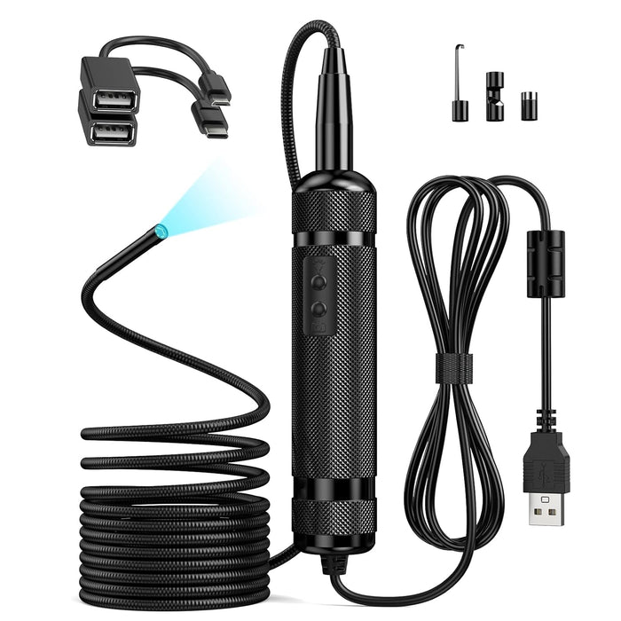 YOUCANIC USB Videoscope | IP67 Waterproof Boroscope with LED Camera for Precision Inspections