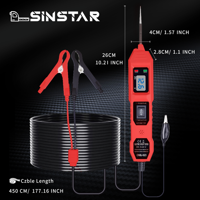 Multi-Function Automotive Circuit Tester Pen – LCD Digital Voltmeter, Car Electrical System Diagnostic Tool for Voltage, Current, Resistance & Continuity