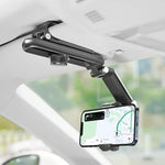 New 1080° Multi-Function Sun Visor Universal 360 Degree Rotating Phone Holder Suitable for Any Scene Car Holder-Rotatable and Retractable Porte Para Telefono Bracket Carmobile Supplies