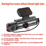 Front & inside Car Camera, Dash Camera, Car Dashcam, Wide Angle Car Driving Recorder with IR Night-Visionr, Lps Screen 1080P HD Camera with Dual Lens, Dash Camera for Auto, Vehicle, Automotive, Interior