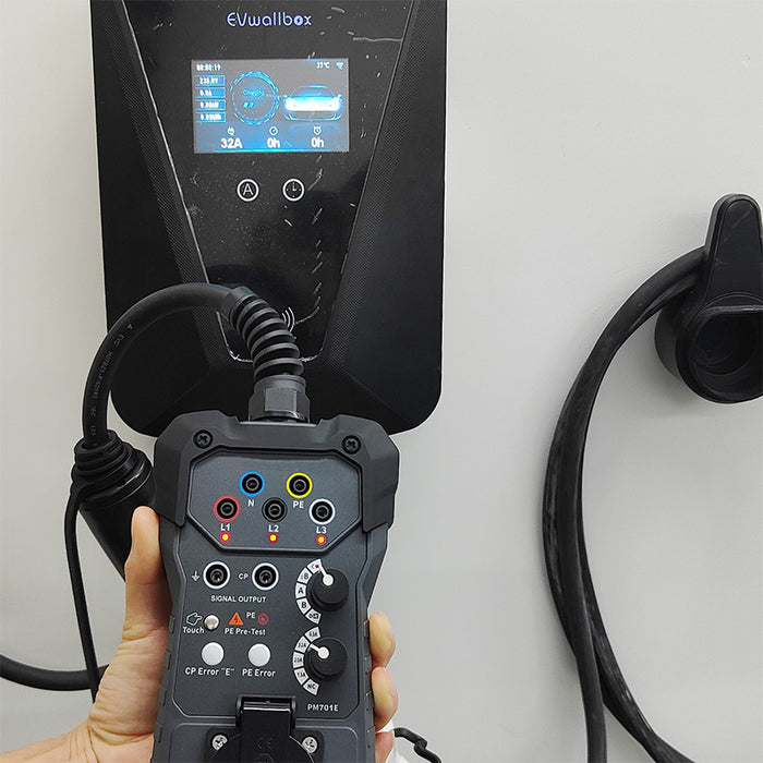 EVSE Charger Tester for J1772 Type 1 | Portable EV Charging Station Test Equipment with CP/PP Simulation & GFCI Test
