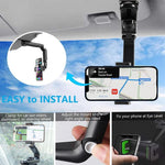 New 1080° Multi-Function Sun Visor Universal 360 Degree Rotating Phone Holder Suitable for Any Scene Car Holder-Rotatable and Retractable Porte Para Telefono Bracket Carmobile Supplies